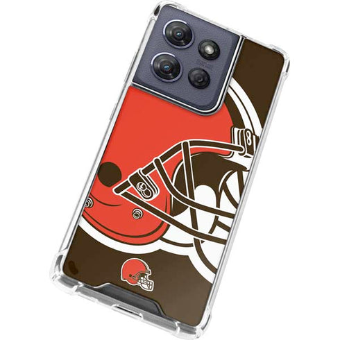 NFL Cleveland Browns Large Logo Moto G Play 5G (2025) Clear Case