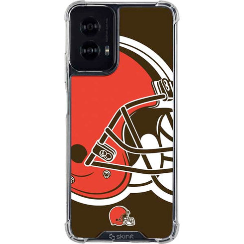 NFL Cleveland Browns Large Logo Moto G Power 5G (2024) Clear Case