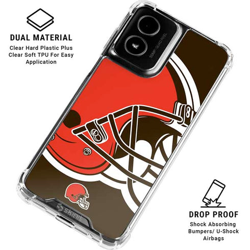NFL Cleveland Browns Large Logo Moto G Power 5G (2024) Clear Case