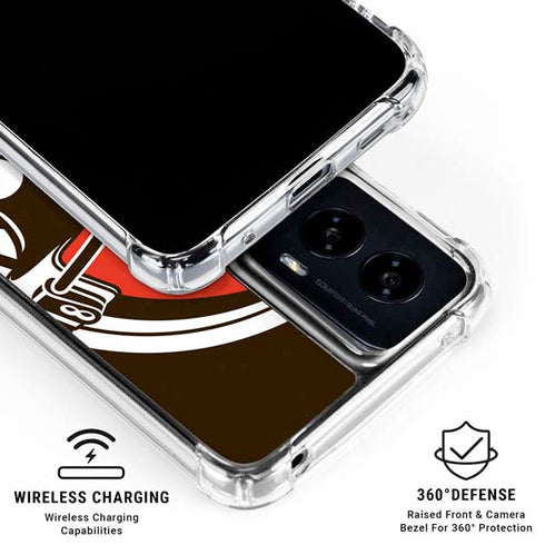 NFL Cleveland Browns Large Logo Moto G Power 5G (2024) Clear Case