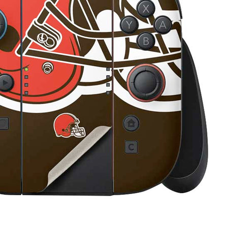 NFL Cleveland Browns Large Logo Nintendo Switch 2 (2025) Joy-Con Controller Skin