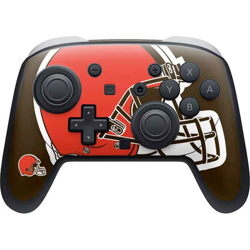 NFL Cleveland Browns Large Logo Nintendo Switch 2 (2025) Pro Controller Skin