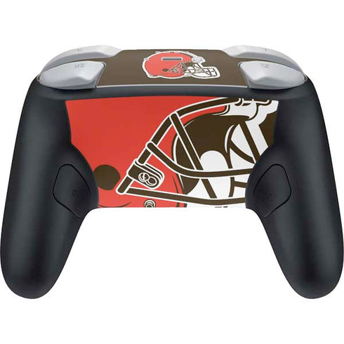 NFL Cleveland Browns Large Logo Nintendo Switch 2 (2025) Pro Controller Skin