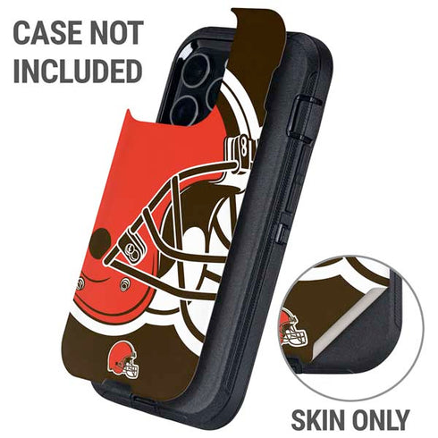 NFL Cleveland Browns Large Logo Otterbox Defender iPhone Skin