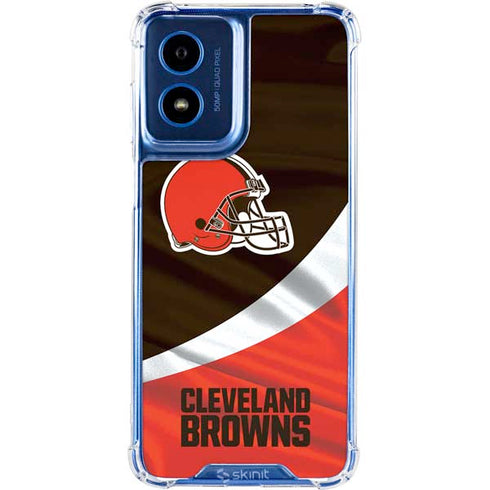 NFL Cleveland Browns Moto G 5G (2024) Clear Case