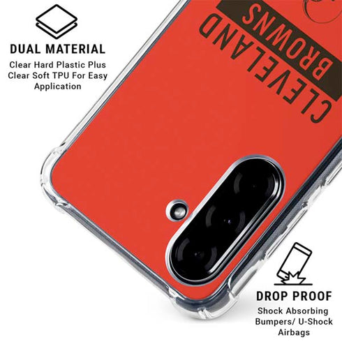 NFL Cleveland Browns Orange Performance Series Galaxy A36 5G Clear Case
