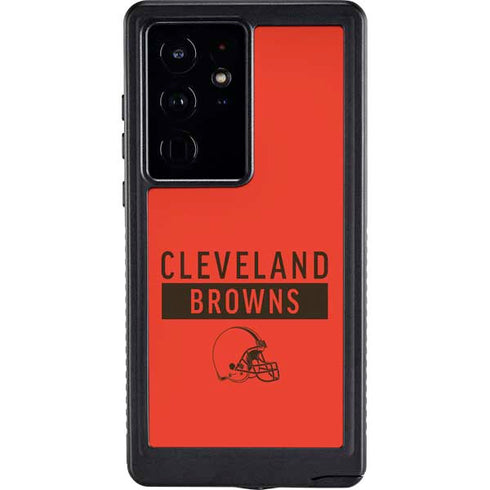 NFL Cleveland Browns Orange Performance Series Galaxy S24 Ultra Waterproof Case