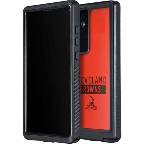 NFL Cleveland Browns Orange Performance Series Galaxy S24 Ultra Waterproof Case