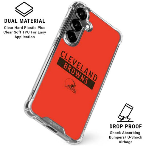 NFL Cleveland Browns Orange Performance Series Galaxy S26 Clear Case