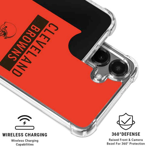 NFL Cleveland Browns Orange Performance Series Galaxy S26 Plus Clear Case