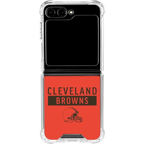NFL Cleveland Browns Orange Performance Series Galaxy Z Flip6 Clear Case