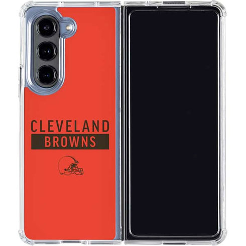 NFL Cleveland Browns Orange Performance Series Galaxy Z Fold5 5G Clear Case