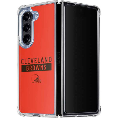 NFL Cleveland Browns Orange Performance Series Galaxy Z Fold5 5G Clear Case