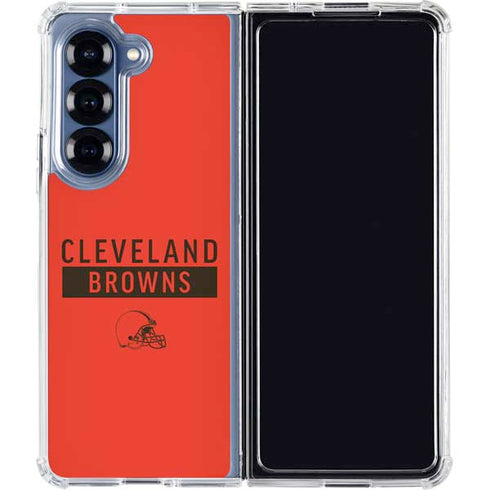 NFL Cleveland Browns Orange Performance Series Galaxy Z Fold6 Clear Case