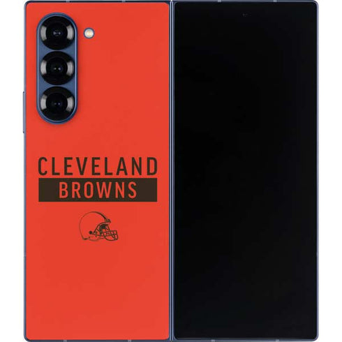 NFL Cleveland Browns Orange Performance Series Galaxy Z Fold6 Skin