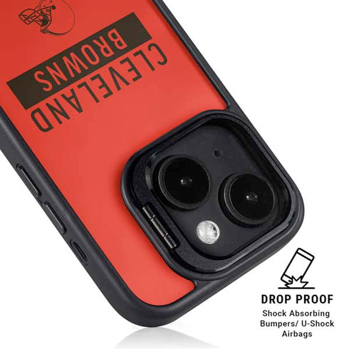NFL Cleveland Browns Orange Performance Series iPhone 14 Plus Kickstand Case