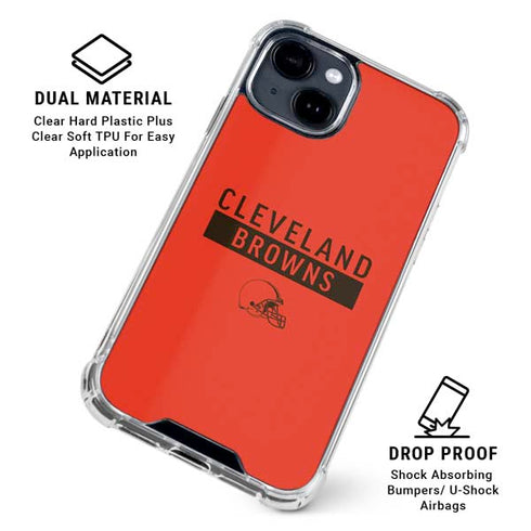 NFL Cleveland Browns Orange Performance Series iPhone 15 Clear Case