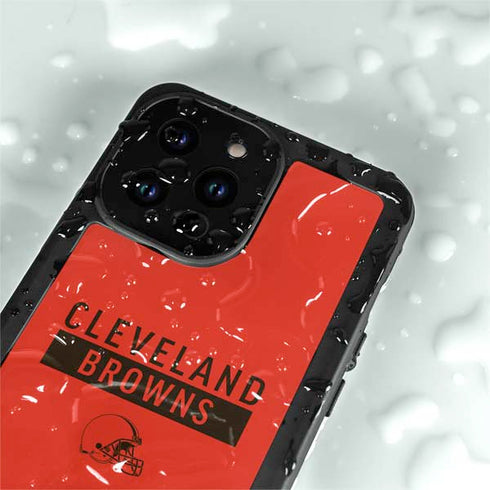 NFL Cleveland Browns Orange Performance Series iPhone 15 Pro Waterproof Case