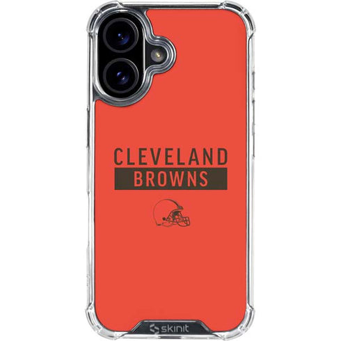 NFL Cleveland Browns Orange Performance Series iPhone 16 Plus Clear Case