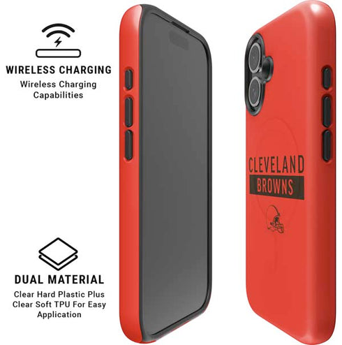 NFL Cleveland Browns Orange Performance Series iPhone 16 Plus Magsafe Impact Case