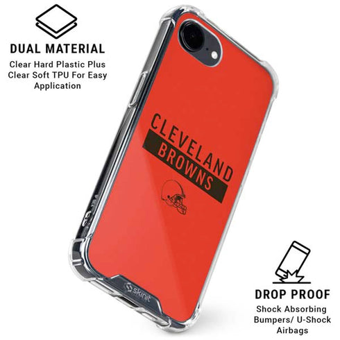 NFL Cleveland Browns Orange Performance Series iPhone 16e Clear Case