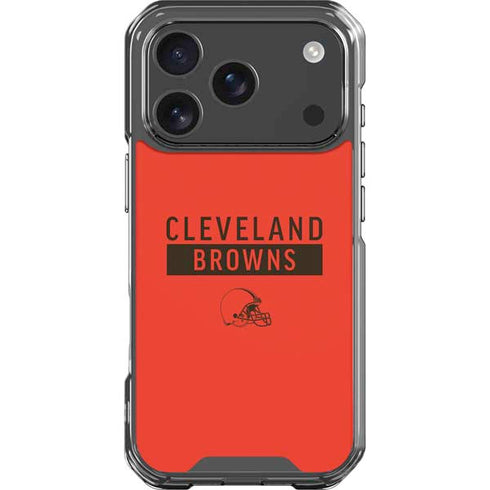 NFL Cleveland Browns Orange Performance Series iPhone 18 Pro Clear Case
