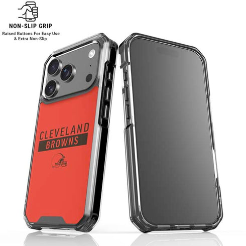 NFL Cleveland Browns Orange Performance Series iPhone 18 Pro Clear Case