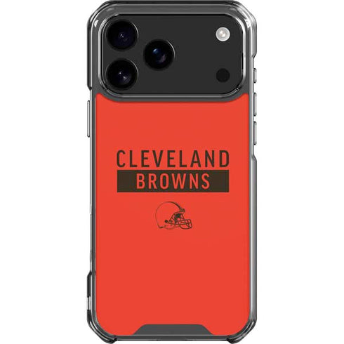 NFL Cleveland Browns Orange Performance Series iPhone 18 Pro Max Clear Case