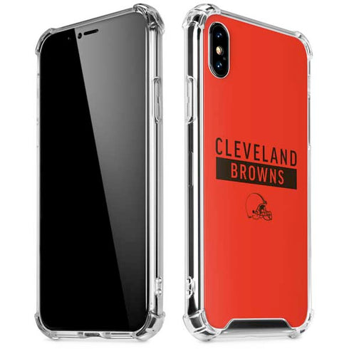 NFL Cleveland Browns Orange Performance Series iPhone X/XS Clear Case