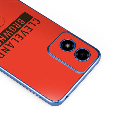 NFL Cleveland Browns Orange Performance Series Moto G Play 4G (2024) Skin