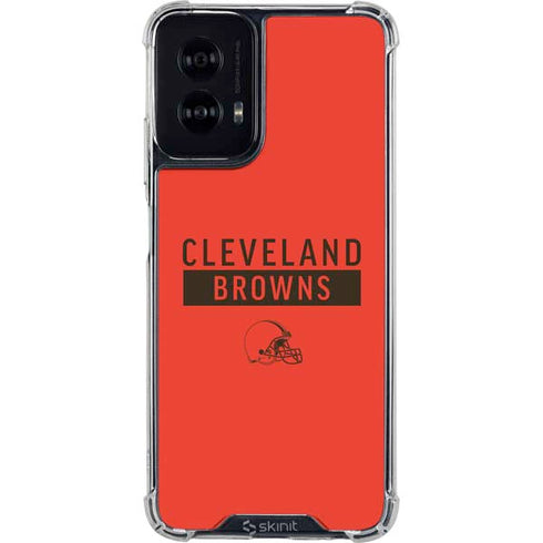NFL Cleveland Browns Orange Performance Series Moto G Power 5G (2024) Clear Case