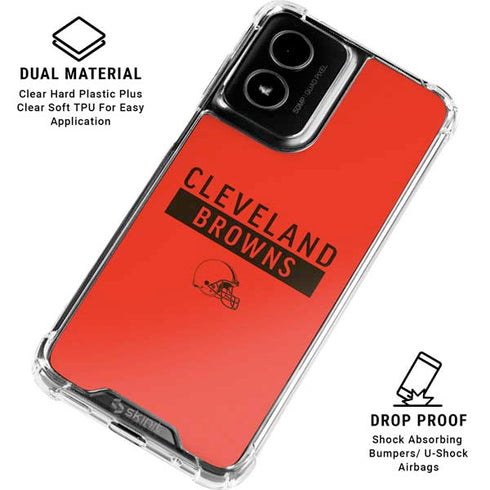 NFL Cleveland Browns Orange Performance Series Moto G Power 5G (2024) Clear Case