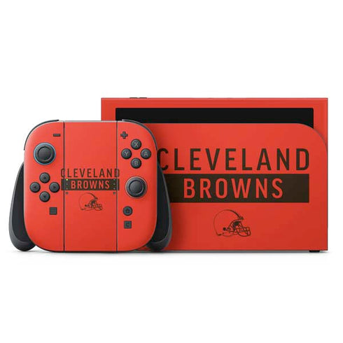 NFL Cleveland Browns Orange Performance Series Nintendo Skins