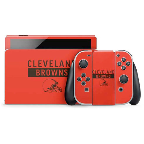 NFL Cleveland Browns Orange Performance Series Nintendo Skins