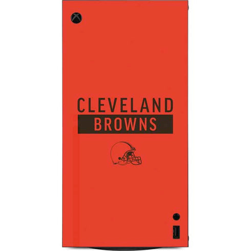 NFL Cleveland Browns Orange Performance Series XBox Series X Digital Edition Console Skin
