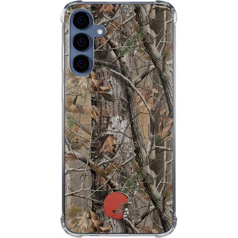 NFL Cleveland Browns Realtree AP Camo Galaxy A35 5G Clear Case