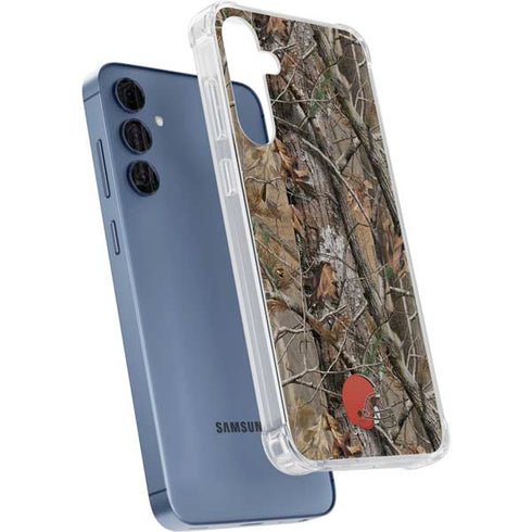 NFL Cleveland Browns Realtree AP Camo Galaxy A55 5G Clear Case