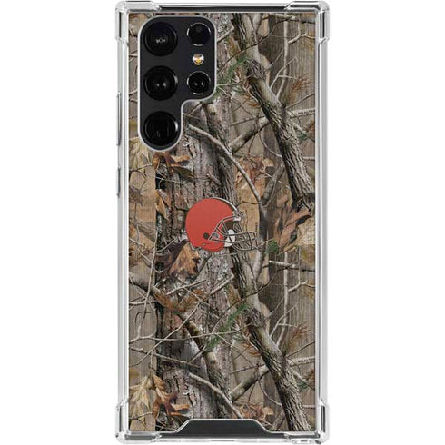 NFL Cleveland Browns Realtree AP Camo Galaxy S23 Ultra Clear Case