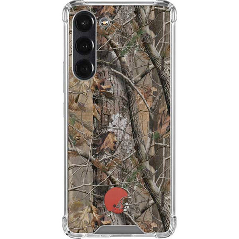 NFL Cleveland Browns Realtree AP Camo Galaxy S24 FE Clear Case
