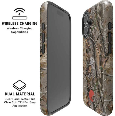 NFL Cleveland Browns Realtree AP Camo iPhone 16 Magsafe Impact Case