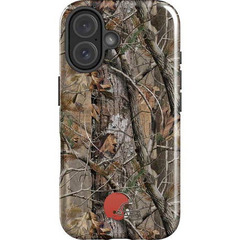 NFL Cleveland Browns Realtree AP Camo iPhone 16 Plus Magsafe Impact Case