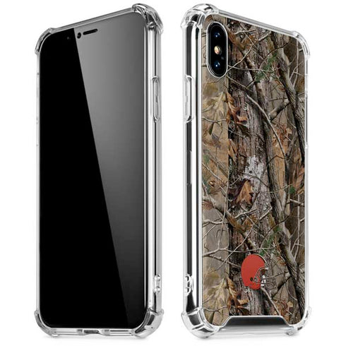 NFL Cleveland Browns Realtree AP Camo iPhone X/XS Clear Case