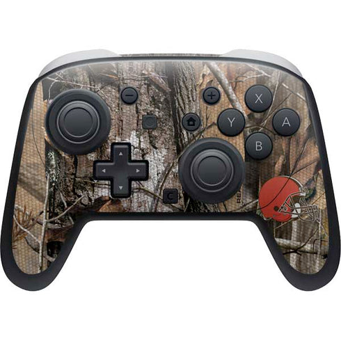 NFL Cleveland Browns Realtree AP Camo Nintendo Switch 2 (2025) Pro Controller Skin