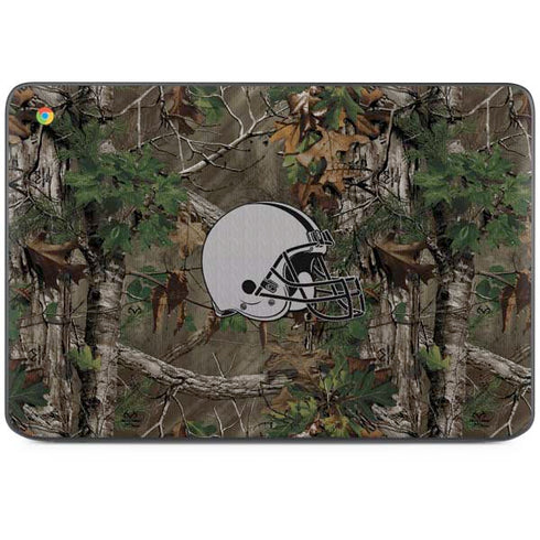 NFL Cleveland Browns Realtree Xtra Green Camo HP Chromebook Skin