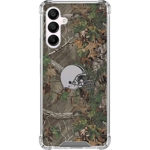 NFL Cleveland Browns Realtree Xtra Green Camo Galaxy A16 5G Clear Case