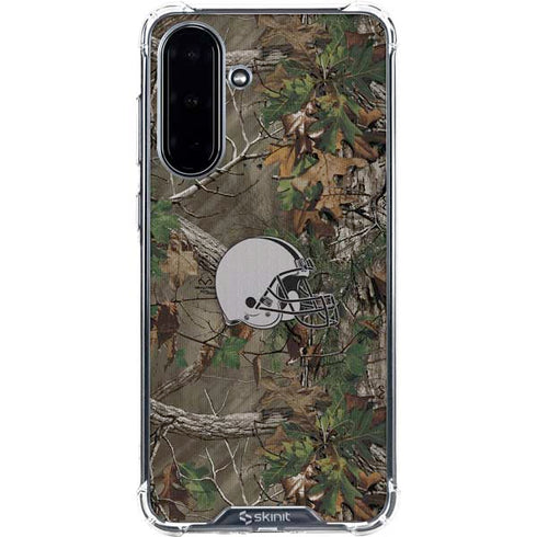 NFL Cleveland Browns Realtree Xtra Green Camo Galaxy A36 5G Clear Case