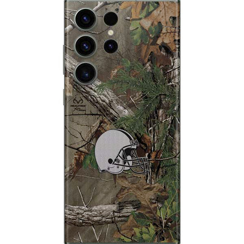 NFL Cleveland Browns Realtree Xtra Green Camo Galaxy Skins