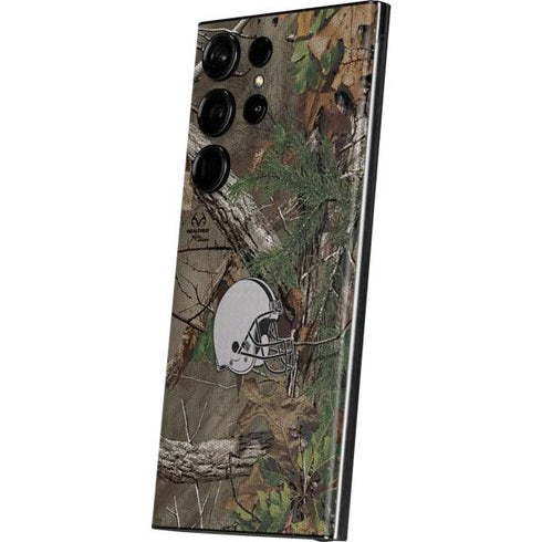 NFL Cleveland Browns Realtree Xtra Green Camo Galaxy Skins
