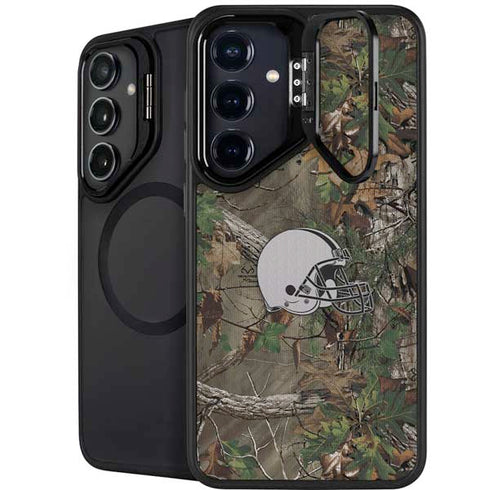 NFL Cleveland Browns Realtree Xtra Green Camo Galaxy S25 Kickstand Case