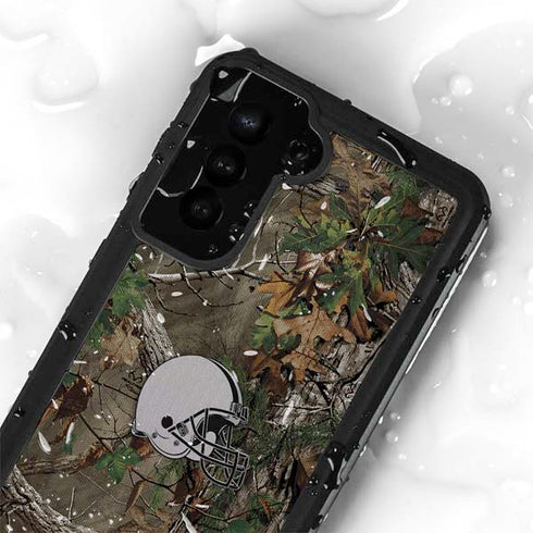 NFL Cleveland Browns Realtree Xtra Green Camo Galaxy S24 Plus Waterproof Case